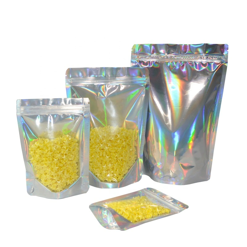 Sugar Fruit Salt Food Packaging Aluminum Foil Mylar Spice Bags Transparent Clear Stand up Zip Lock Resealable Beef Nuts Rice Coffee Cereal Tea Plastic Pouch