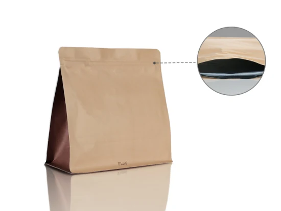 500 グラム平底袋ナッツ包装袋透明な窓が付いている茶色のクラフト紙