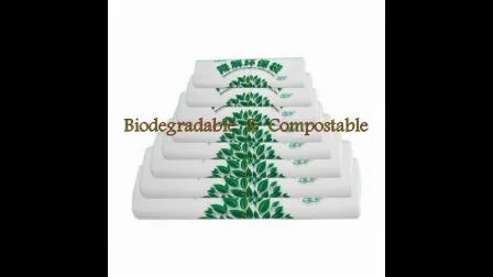 100%堆肥化可能な食品包装袋、使い捨てプラスチック製テイクアウト食品袋、スーパーマーケット/ベーカリー用の生分解性食品袋